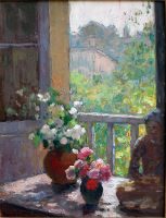  Still Life in Window with Figurine